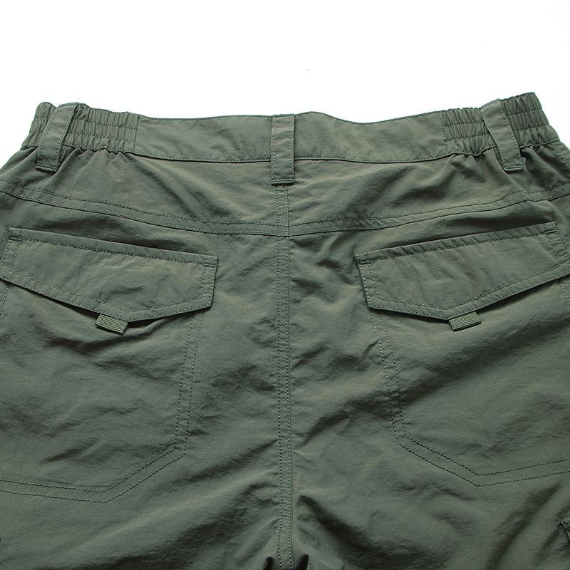 Men's Lightweight Quick-Dry Waterproof Cargo Hiking Pants, Multi-Pocket, Loose, Summer Windbreaker.