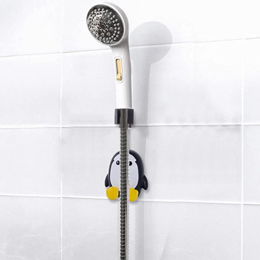 Pinguin-Duschhalterung, Cartoon-Freistanzen, universelle Anpassung, Badezimmer-Dusche, Freistanzen, fester Duschdüsenaufhänger