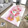 Strawberry Hat And Cat Office Rug Chair Mat, Game Carpet, Suitable for Front Door, Bedroom, Living Room, Desk, Holiday Gift