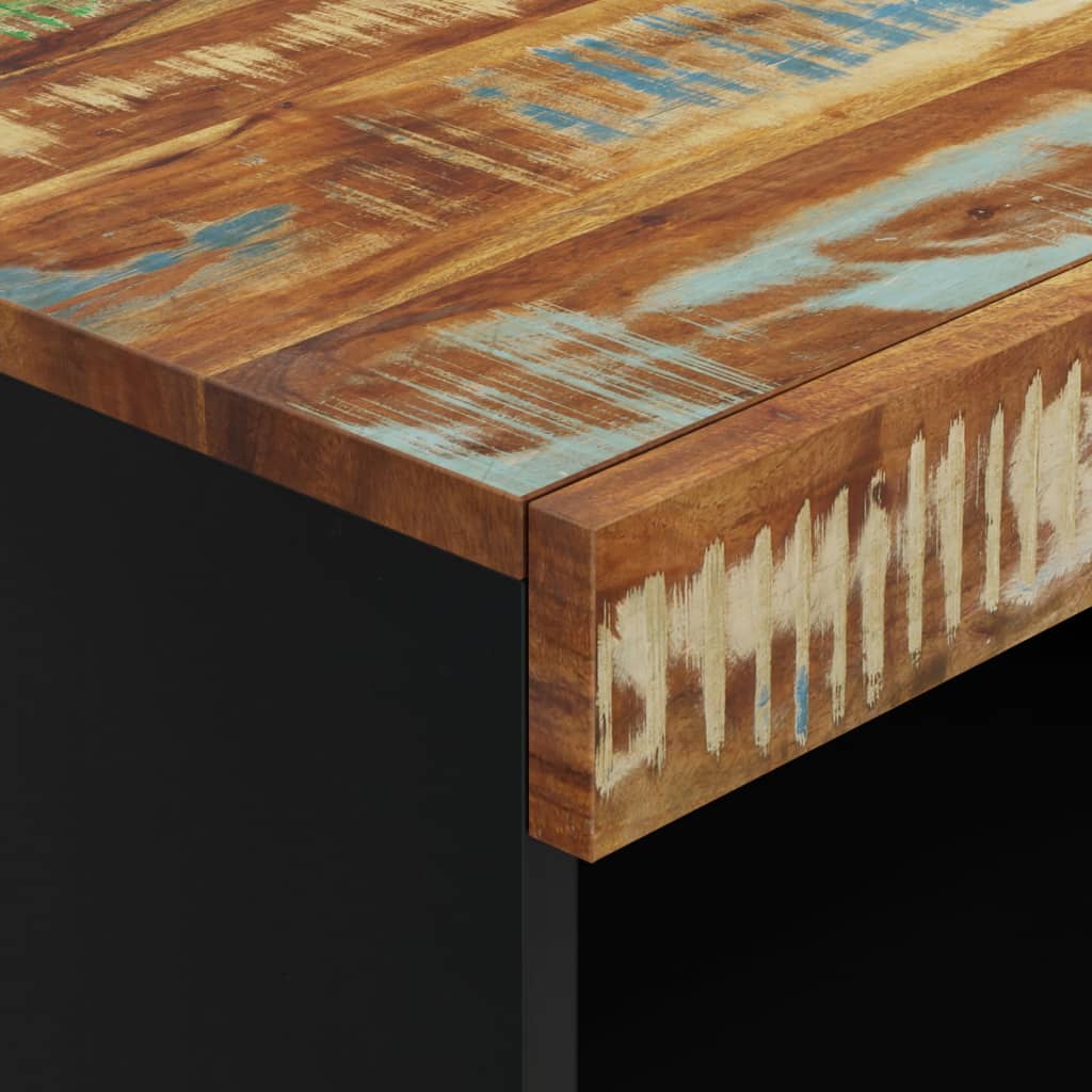 Side Table 60x33x75 Cm Reclaimed Solid Wood