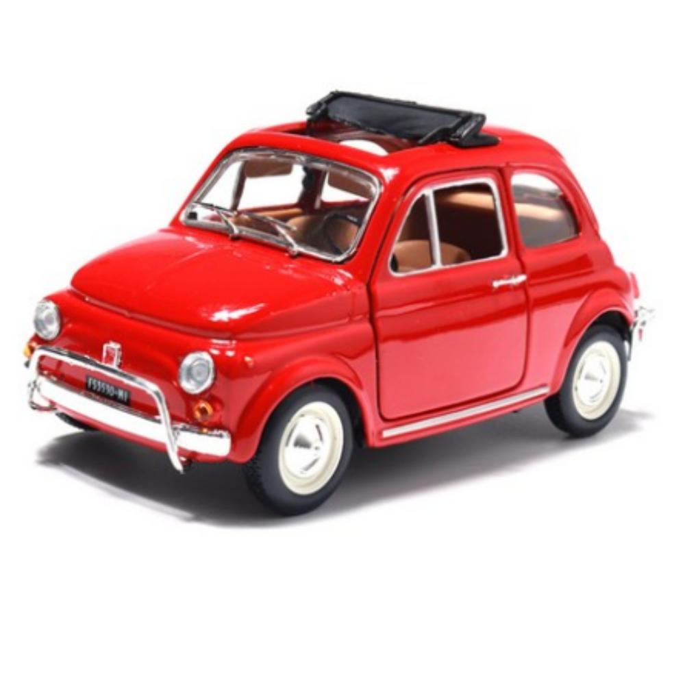 

Burago 1:24 Fiat 500L (1968) Old Car Red Die-cast Model Car