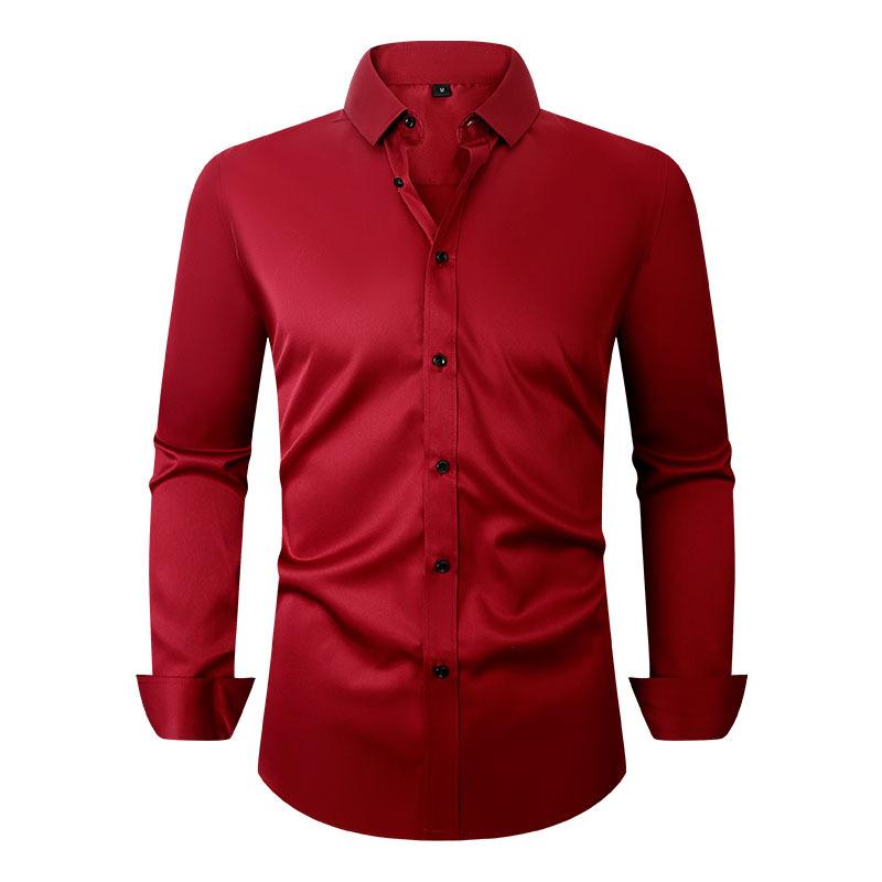 Men’s Wrinkle-Resistant Stretch Long Sleeve Dress Shirt