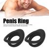 2pcs Penis Ring Super Elasticity Stronger Erection Soft Stretchy Cock Ring for Gentlemen