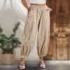 Neue Mode Damen Karottenhose Stoff Geknöpfter Aufschlag Elegante Damen Karottenhose