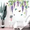 Wall Stickers Kitchen Office Room Decoration Hanging Colorful Flower Vine
