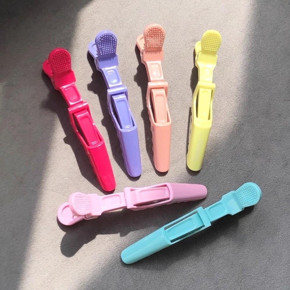 6Pcs Black Alligator Hair Clips Colorful Hairdressing Hair Grip New Plastic Hair Claws for Salon