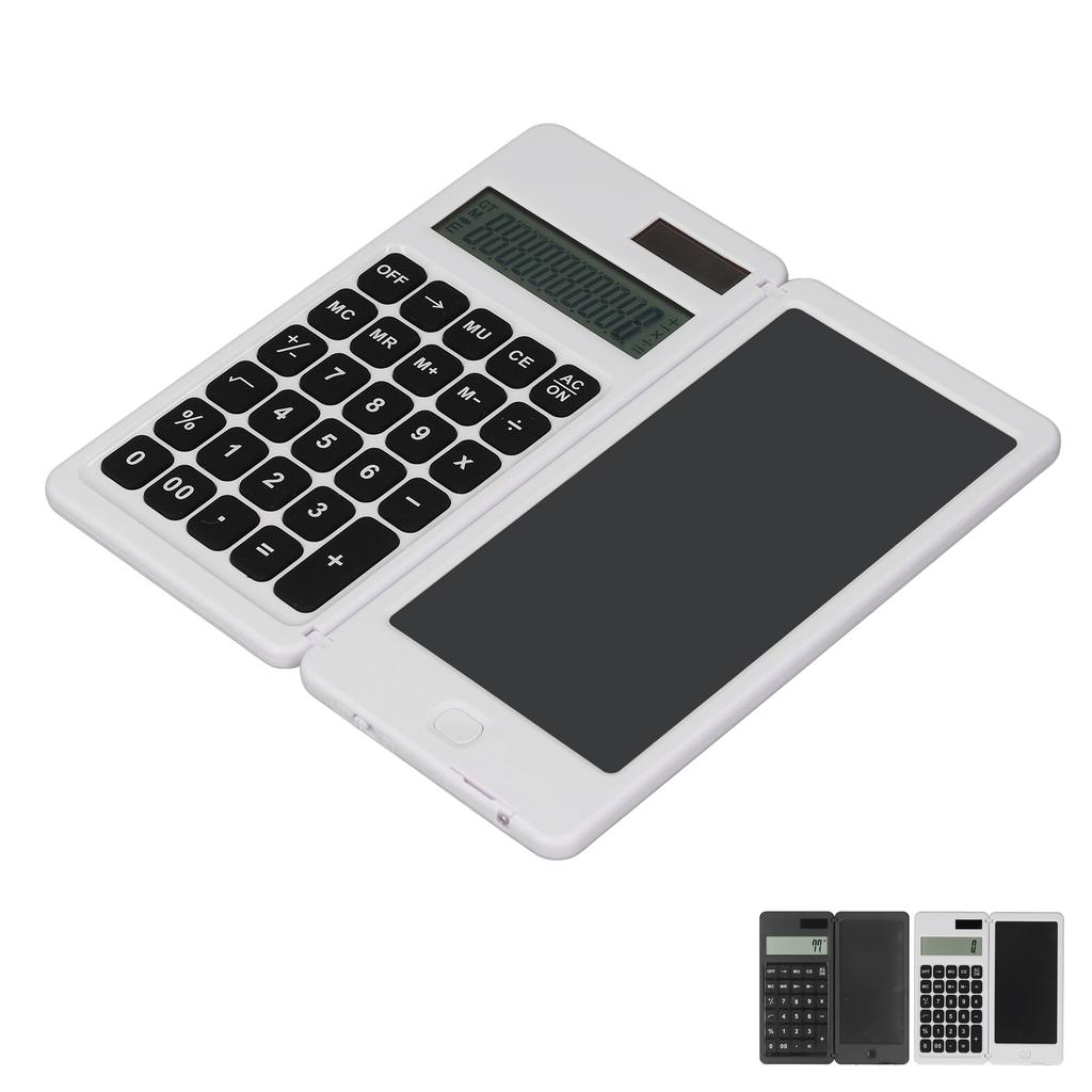 Office Desk Calcultor Solar Powered Multifunctional Pocket Desktop Calculator with Writing Tablet