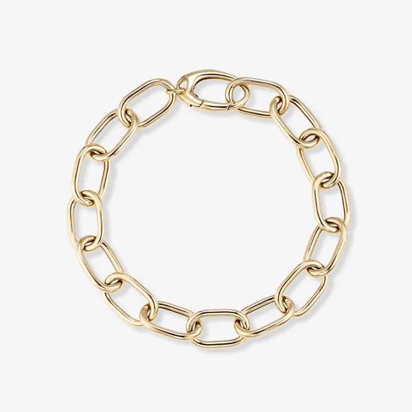 14k Oblong Clip Chain Bracelet