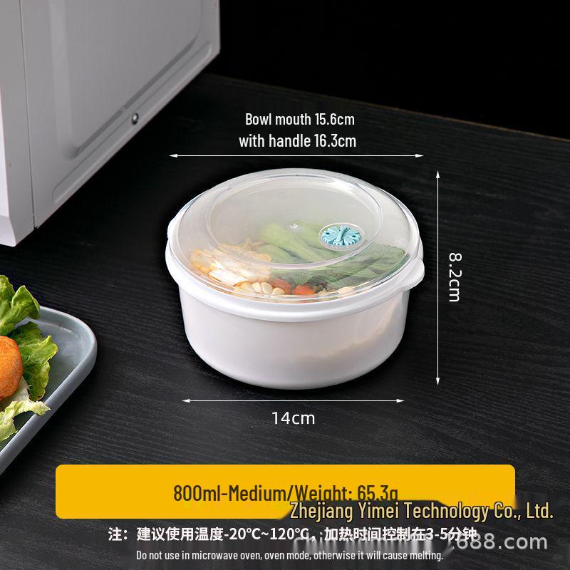 Mikrowellengeeignete Lunchbox: Transparente Schüssel mit Deckel für Büro, Suppe, Instantnudeln und Frischhaltung.