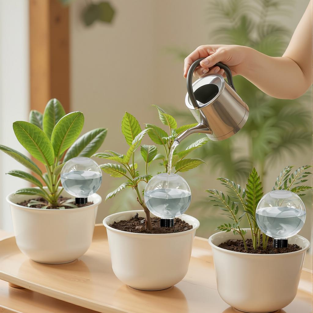 1/4pcs Plant Watering Globes 500ml Home Drip Balls Long-Lasting Hydration Tool for Green Plants