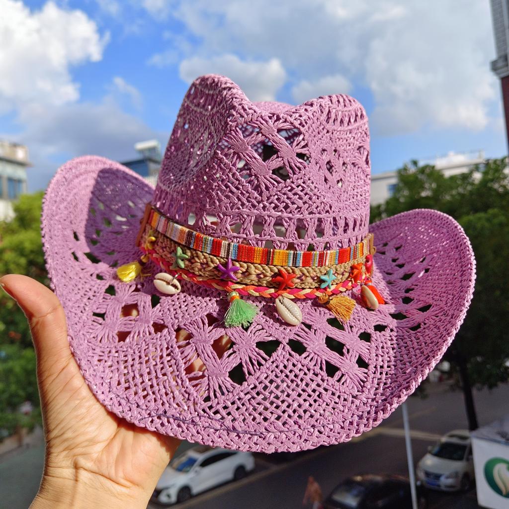 Cowgirl Hats for Women Straw Cowboy Hat Western Beach Sun Hat with Shapeable Brim for Coastal Cowgirl men hats
