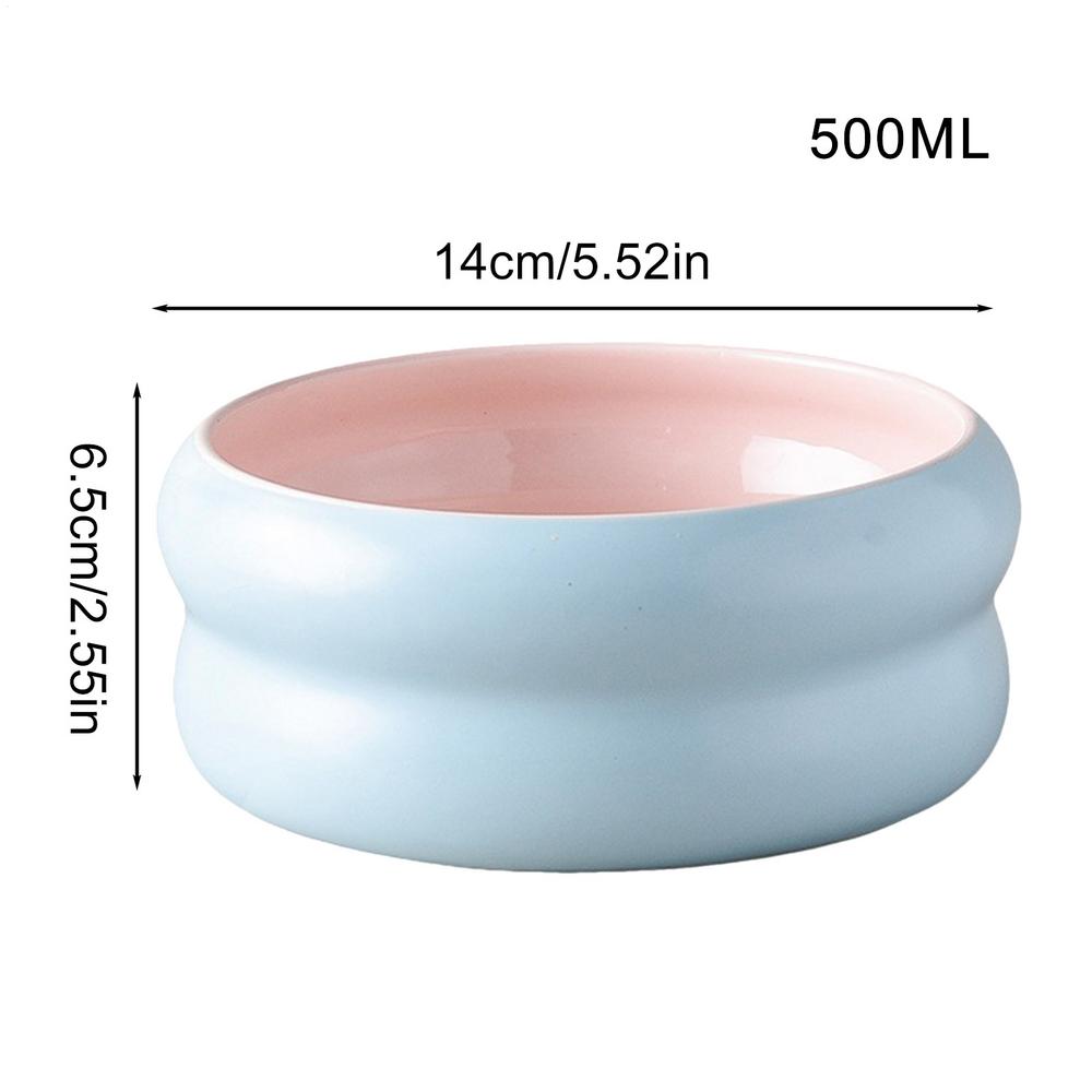 Cat Bowls Ceramic Water Bowl For Cats Kitten Feeding Dish Microwave Safe Dish For Veterinary Pet Puppy Travel Household