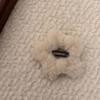 Plush Solid Color Star Hair Clip for Women Y2k Simple Hollow Design BB Clip Hairpin Girl Side Clip Cute Hair Accessories