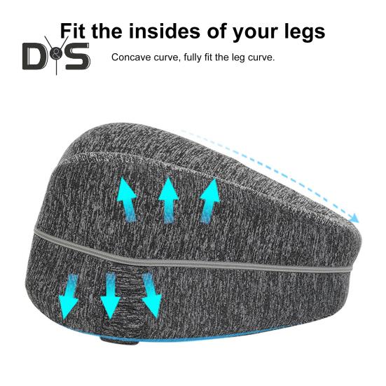 Leg Knee Pillow Memory Foam Leg Pillow with Elastic Strap Ergonomic Knee Cushion with Washable Cover for Side Sleepers Soothing Pain Relief