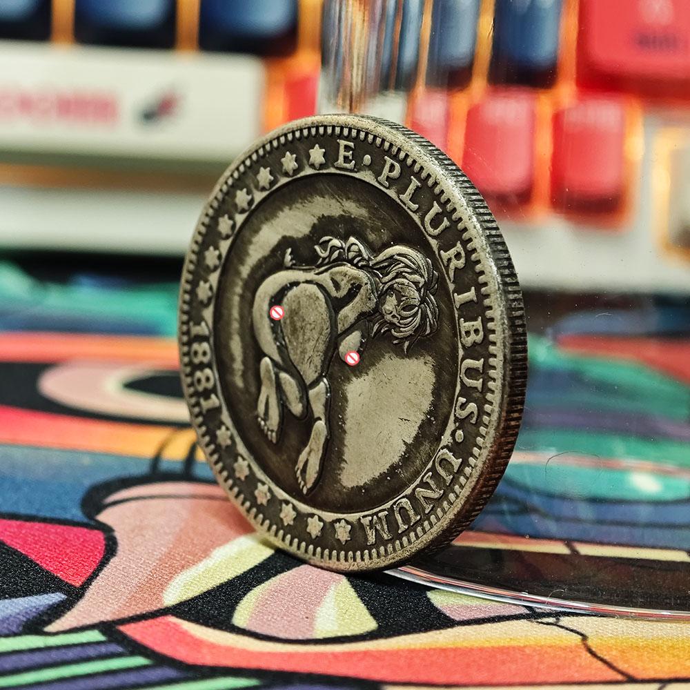 Luxus-Nachtclub-Party-Engel Hobo Nickel Art Paar Münze/US Good Luck Pocket Badge Gedenkmünze Morgan + Geschenktüte