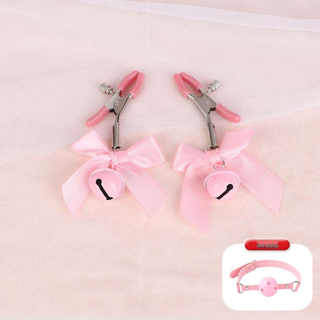 Bow Knot Bell Nipple Clamps & Anal Plugs Set – Couple's Intimate Toys Collection