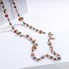 Vintage Bohemian Multicolored Shell Beaded Double-Layer Necklace Trendy Vacation Stacking Long Necklace Jewelry