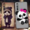 Cute Animal Panda Phone Case for Oppo A17 A12 A57 A74 A16 Find X5 X6 A52 A53 A54 A15 Reno 6 Z 7 Pro A9 2020 5G Silicone Shell