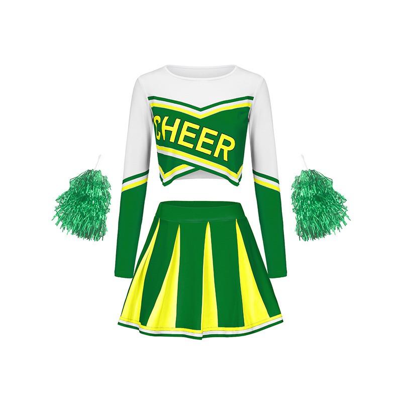 Kids Cheerleading Uniform Set Athletic Gymnastics Dance Performance Outfit Childrens Competition Costume
