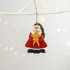 2pcs Hand-painted Santa Claus Ornament Creative Christmas Figurine Pendant  Gift