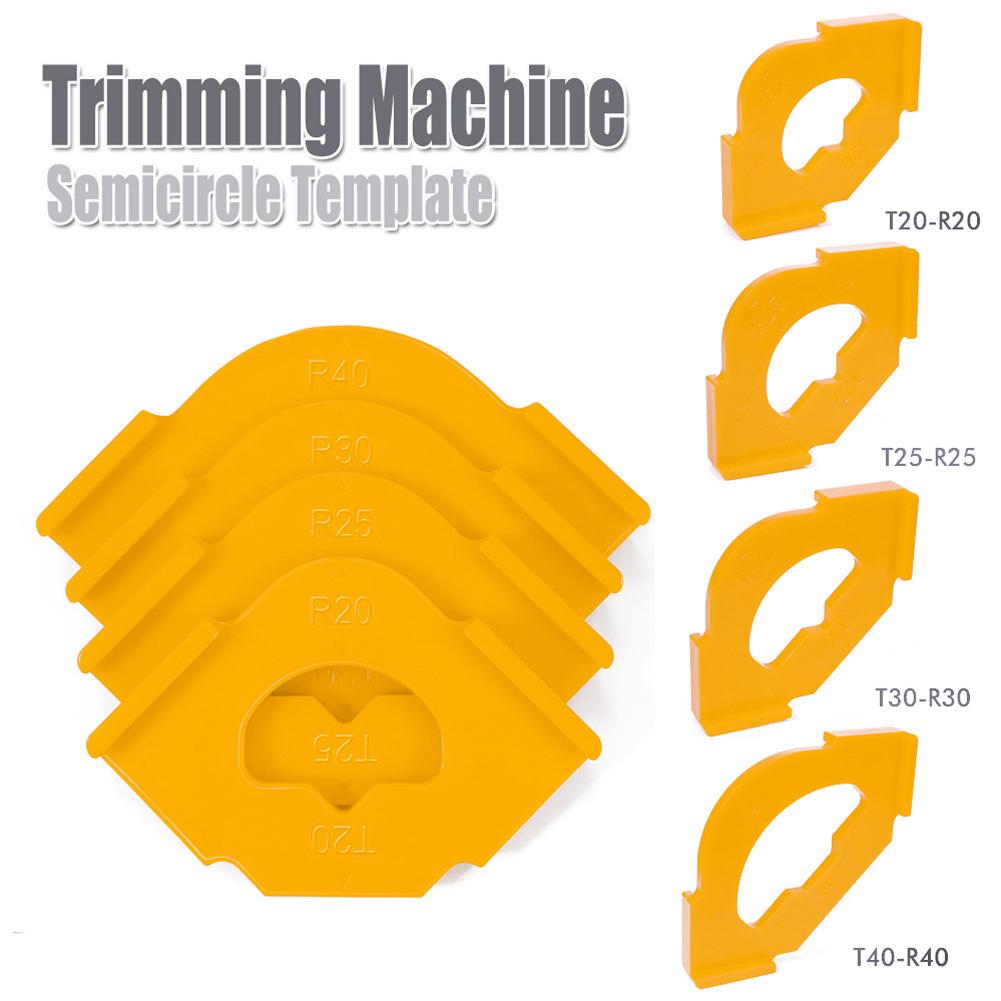 4PCS Half Fillet Positioner Rounded Corners Radius Jig Router Bit Template Tool For Woodworking Locator Corner Template