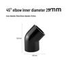 UPVC Fish Tank Plumbing Fittings: Hard Water Pipe Connector & Elbow Tee (Black)