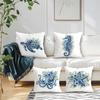 4Pcs Marine Life Flowers Cushion Covers Single-sided Printed 45CM Throw Pillow Case Cover Sofa Cushion Home Room Decor