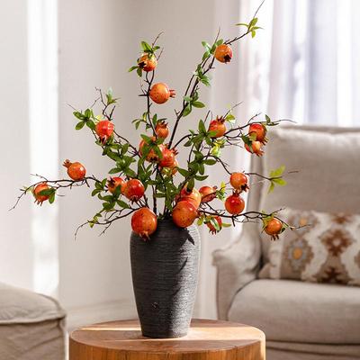 Artificial Pomegranate & Persimmon Fruit Tree Branches for Living Room or Dining Table Decoration