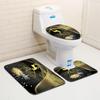 Fashion Painted Toilet Three-Piece Floor Mat Bathroom Door Mat Coffee Table Sand Carpet