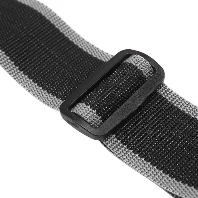 Adjustable Black Pure Colour Guitar Strap with Plectrums Pockets for Acoustic Electric Bass Guitar