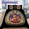 Golden Dragons Crown Pattern Bedding,Quilt Set Quilt Cover Pillowcase Home Birthday Gift (1*duvet Cover+2*pillowcase,without Core)