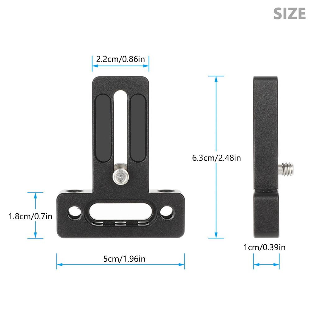 Quick Install Metal Camera Mounting Plate 1/4" Thread Adapter Universal Monitor Cage Compatibility