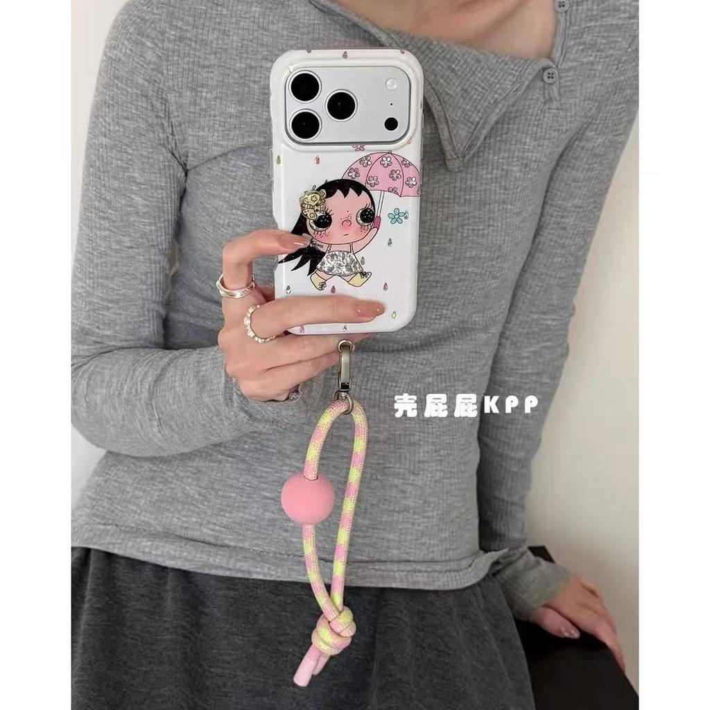 Cute pink umbrella girl ins15 for 17pro apple 17ProMax mobile phone case iPhone16Proma