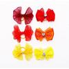60PCS Pet Hair Bows, Puppy Dog Bows with Rubber Bands, 20pcs with Drills and 40 pcs Pure Yarn Handmade Pet Hair Grooming Attachments with Rubber