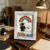 Sea Glass Graduation Art Class of 2026 Keepsake Gift Handmade Sea Glass Wall Art Frame Decor with Rainbow Gift for High School College Graduate