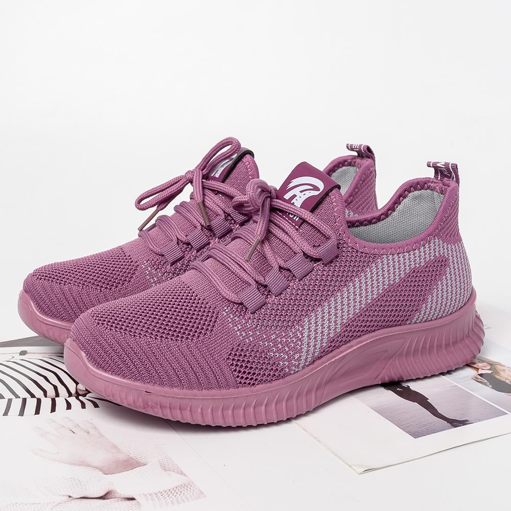 Zapatillas de deporte con cordones para mujer Tacón bajo Deportes  transpirables Zapatillas de tenis para correr Gimnasio comprar a buen  precio — entrega gratuita, reseñas reales con fotos — Joom