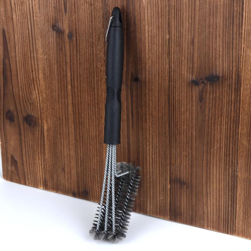 Professional Bbq Grill Brush Made Of Stainless Steel Wire Triangular Brush For Scrubbing Bbq Multipurpose Cleaning Brush