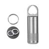 Pocket Pills Case Holder Waterproofs Titanium Pills Box Keychains Portable Seal Medicine Storage Bottles Enduring