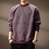 Men's Trendy Retro Print Loose Pullover: Heavyweight Half-High Collar Autumn Hoodie