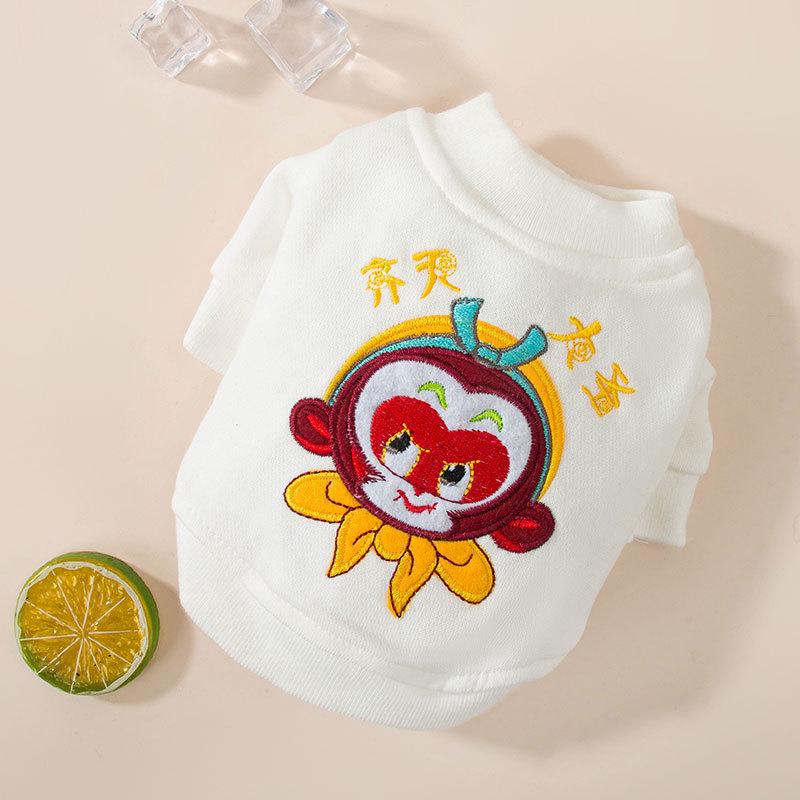 Pet puppy dog sweater teddy than bear puppy cat anti-hair loss spring warm two-legged clothes