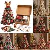 DIY gesteppter Weihnachtsbaum-Bausatz Kompletter Bausatz mit allen wesentlichen Materialien Gemütliche Wohnzimmer-Tischdekoration Handgemacht für Freunde