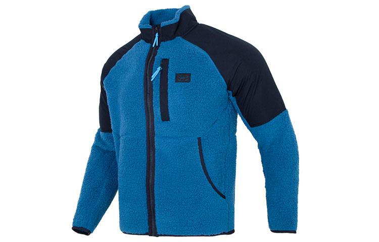 Under Armour Legacy Velvet Jackets Men s Blue Stand Collar Thickened And Fleece Lined 1373655-437 S