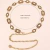 Simple Colorful Women Waist Chain Silver Ethnic Style Rhinestone Belly Belts Spice Girl Metal Y2K Waistband Summer
