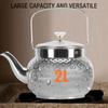 Hammered Finish Stainless Steel Teapot 1L Capacity Stovetop Tea Kettle Serving Tea Pot  Home Use