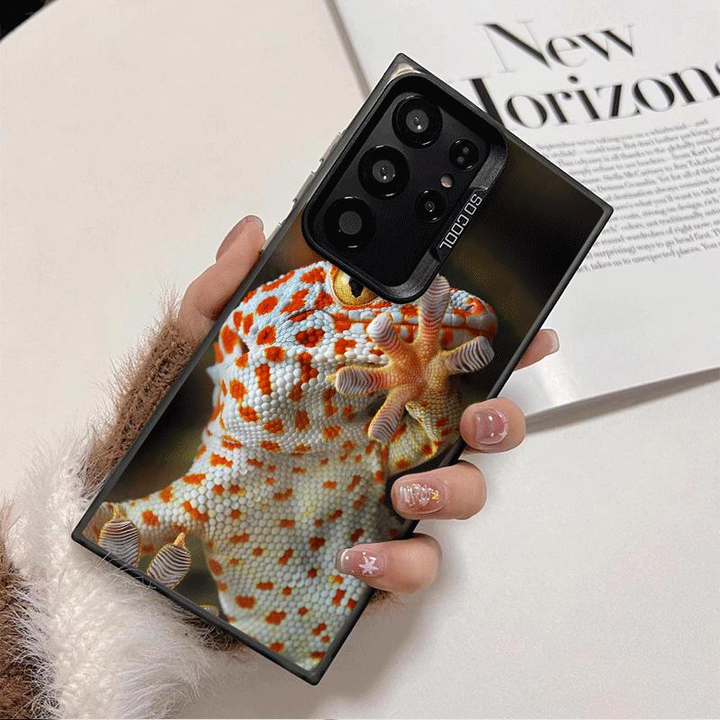 Lizards Geckos Cute Pet Shockproof Phone Case for Samsung Galaxy S26 Edge S25 Ultra S24 FE S23 Plus S21 Cover Anti Fall Fundas