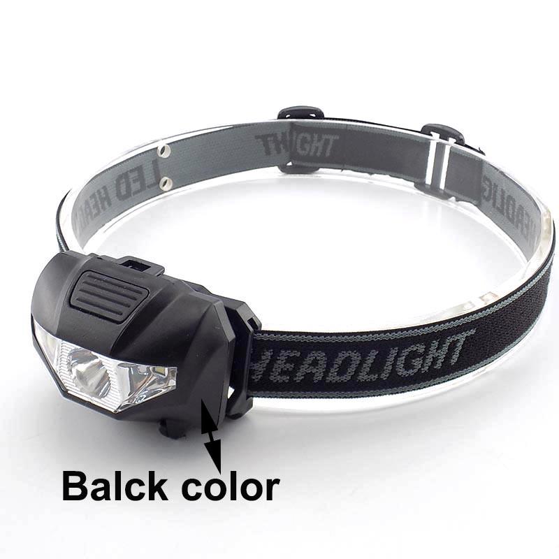 

5 шт. Мини-фара, портативный светодиодный налобный фонарь, водонепроницаемый, передний фонарь, 3 режима освещения, для кемпинга, походов, налобный фонарь чёрный