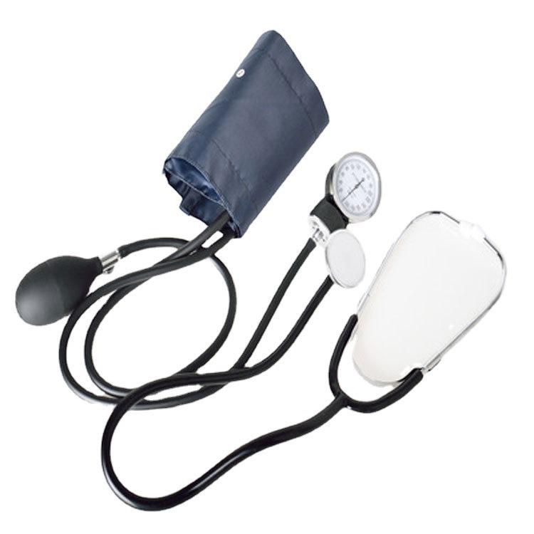 Classic Dual-Tube Dual-Head Arm-Type Manual Blood Pressure Monitor with Stethoscope