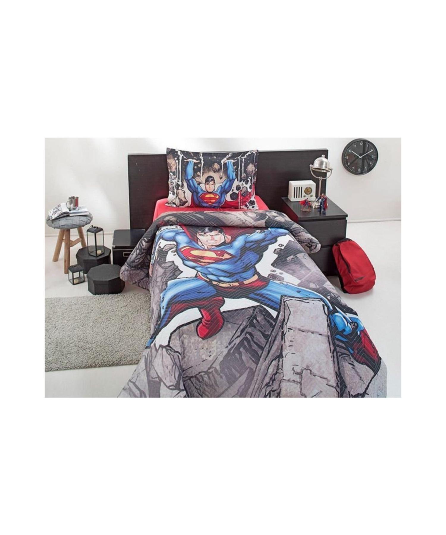 

Licensed Quilted Duvet Cover Set Superman Stone Single