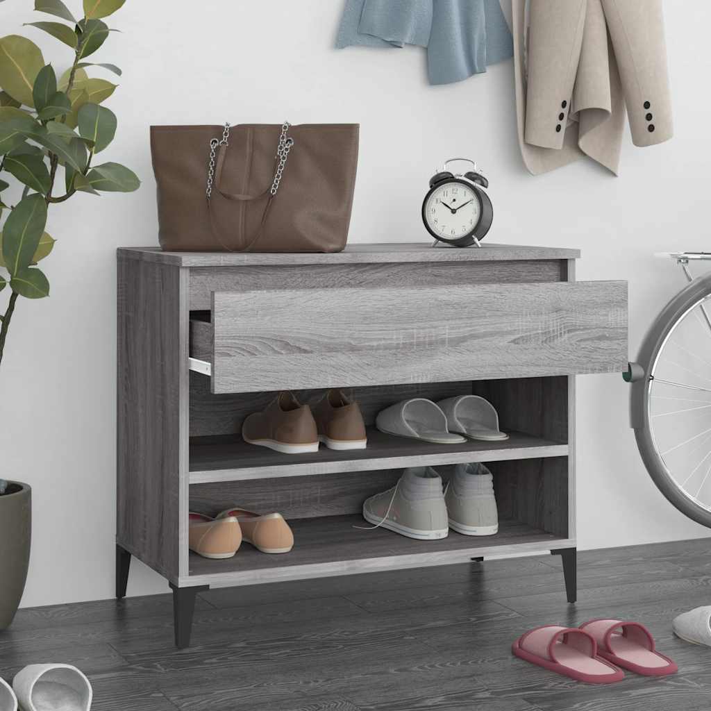 Shoe Rack Gray Sonoma 70 x 36 x 60 cm Engineered Wood