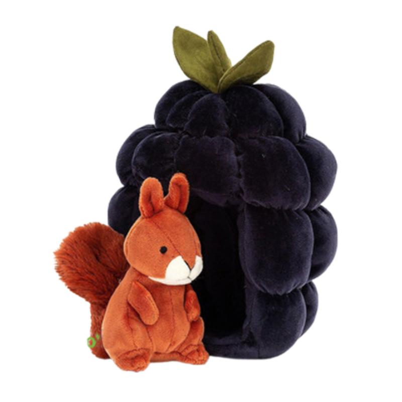 

JELLYCAT Forest Animal Series Blueberry Squirrel Cute Doll Plush Doll 18cm Tall
